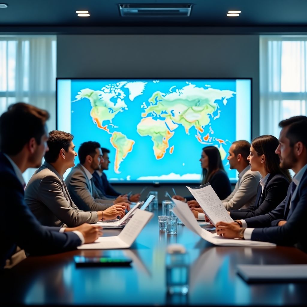 Equipo de profesionales analizando el sector energético